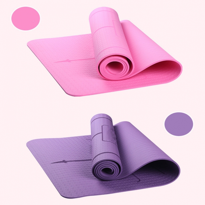 Non Slip TPE Yoga Mats Exercise Mat Eco Friendly Workout Mat Pilates Mat