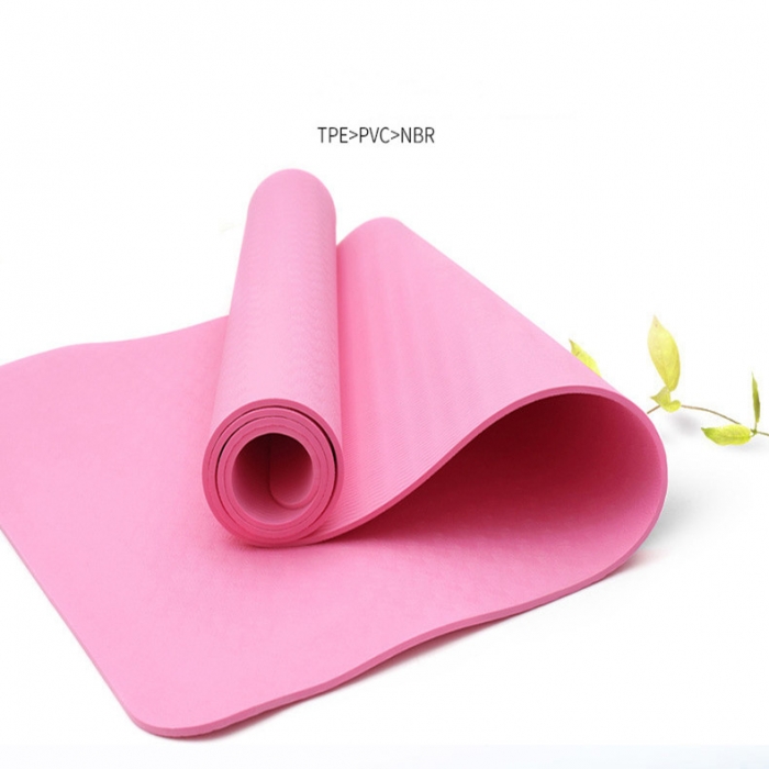 Fitness Mat with Carrying Strap Workout Mats Thick Yoga Mats for Home Pilates and Fitness