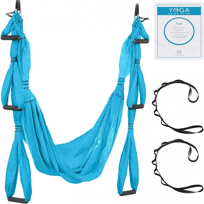 Yoga Hanging Sling with Handles Aerial Pilates Nylon Fabric Antigravity Flying Yoga Hammock