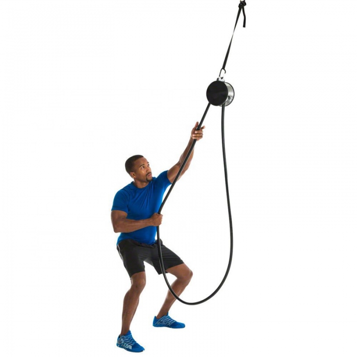 Fitness Home Gym Equipment Endless Tricep Wire Rope Door Trainer Gym Machiner Wall Pulley Suspension Endless Rope