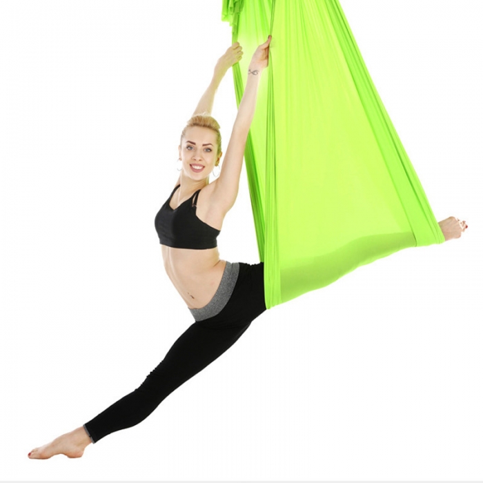 Aerial Yoga Swing Yoga Hammock Kit for Antigravity Exercise with Adjustable Handles Extension Straps