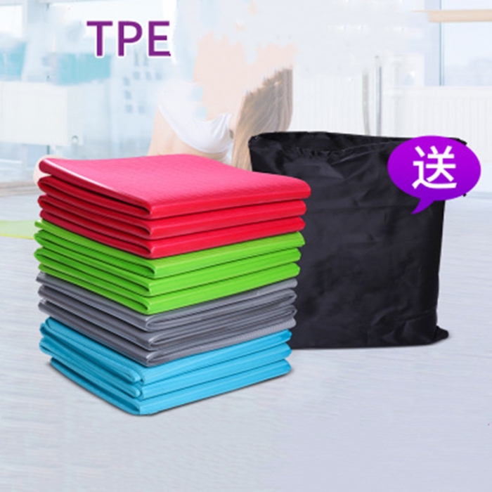 Durable Yoga Meditation Cushions Double Color Embedded Laceration Resistant Net Fitness Non Slip TPE Yoga Mat