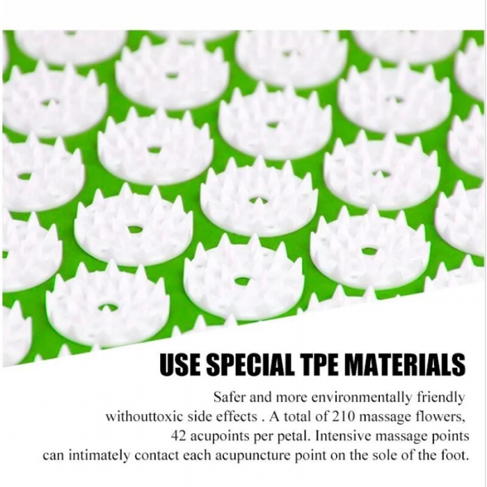 Natural linen Acupressure Mat Yoga Foot Lotus Plastic Spikes Massage Acupressure mat