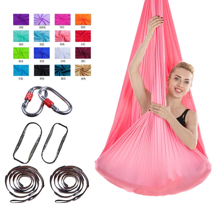 Aerial Yoga Swing Set - Yoga Hammock Swing -Flying Yoga Inversion Tool - Antigravity Ceiling Hanging Yoga Sling