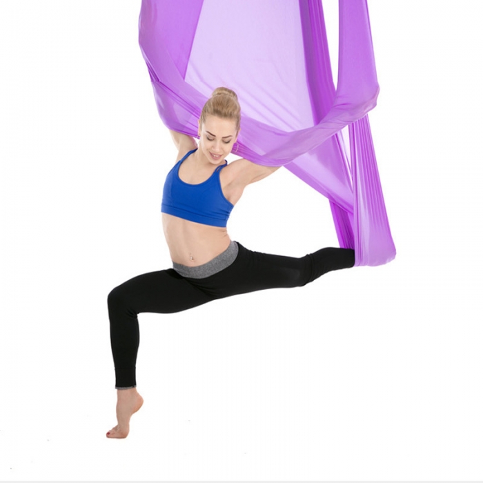 Aerial Yoga Swing Yoga Hammock Kit for Antigravity Exercise with Adjustable Handles Extension Straps