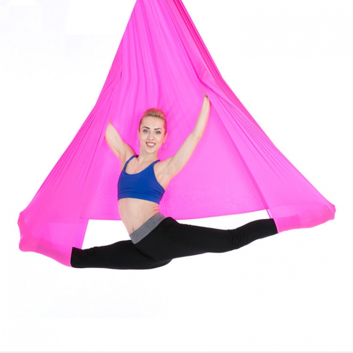 Aerial Yoga Swing Yoga Hammock Kit for Antigravity Exercise with Adjustable Handles Extension Straps