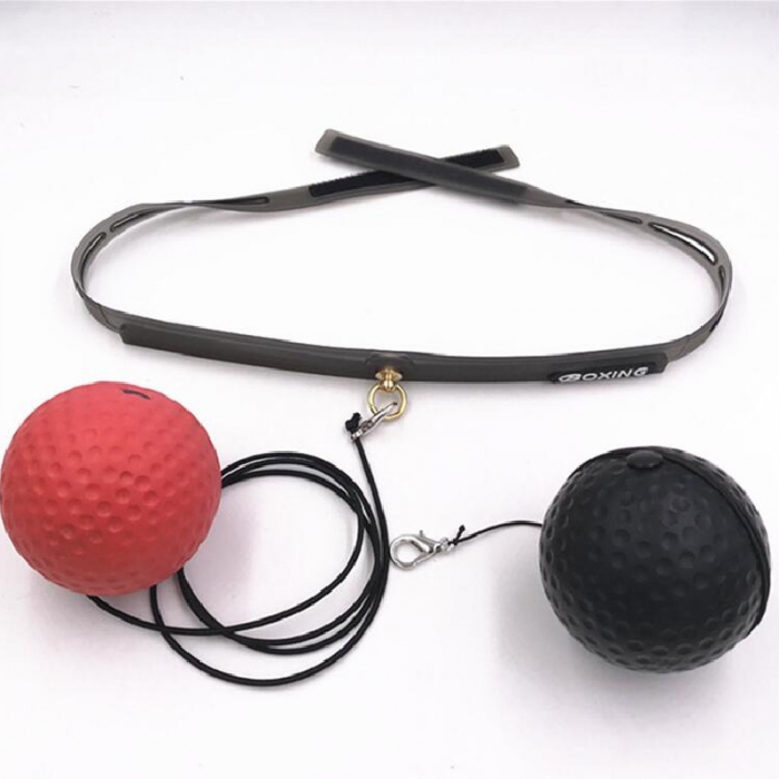 Boxing Ball on String, Complete Boxing Set with 2 Difficulty Levels Boxing Reflex Balls Including Headband and Hand Wraps, Improve Your Agility, Coordination and Punching Speed, Easy to Use