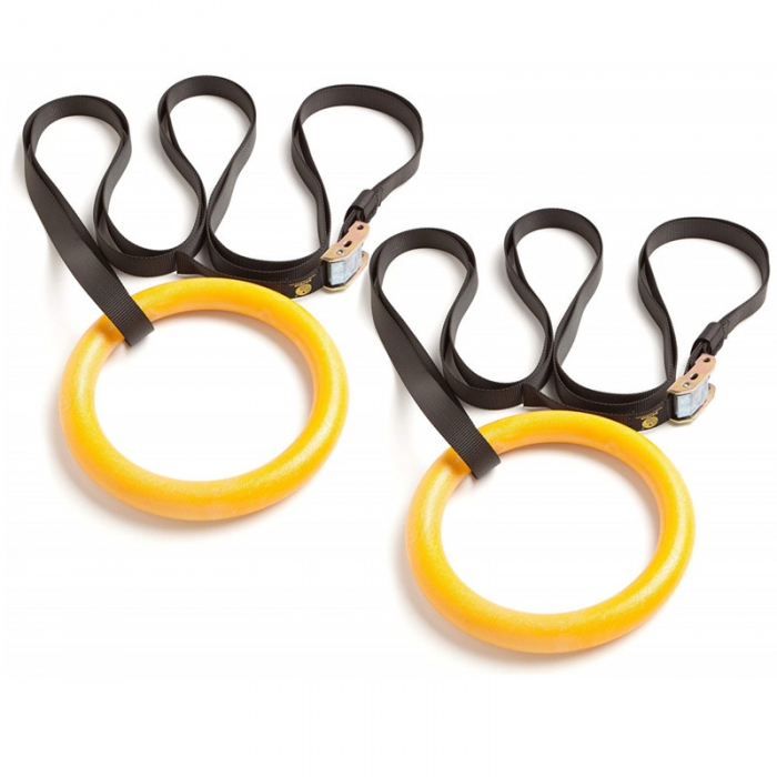 Gymnastic Rings With Adjustable Straps For Pull Ups and Dips Functional Trainer for Strength Training