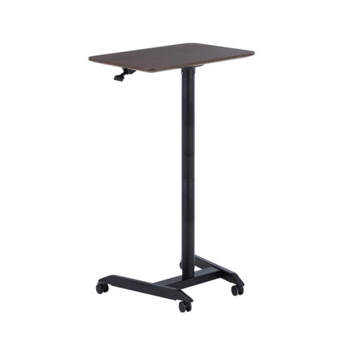 Gas Lift Height Adjustable Sit to Stand Desk Laptop Cart with Wheels