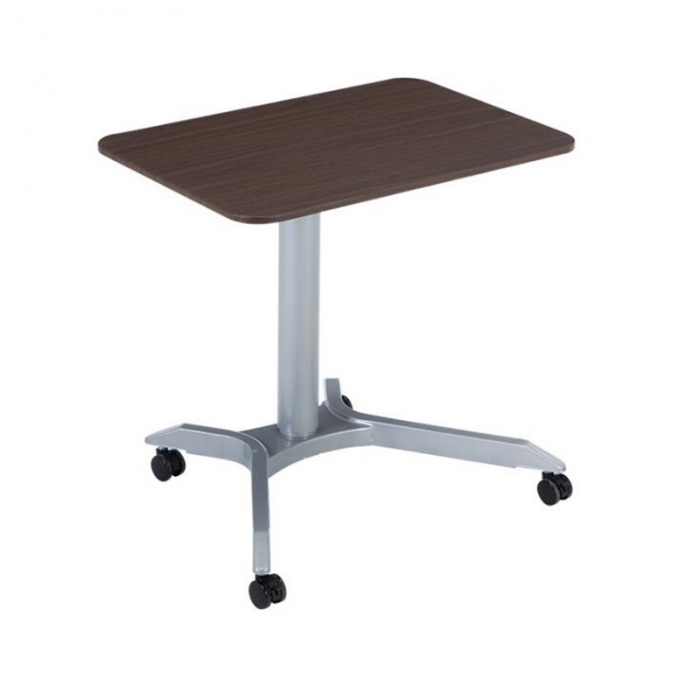 Gas Lift Height Adjustable Sit to Stand Desk Laptop Cart with Wheels